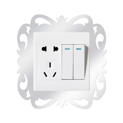 

〖Follure〗Switch Sticker Home Decor Wall Sticker Mirror For Shop Home Wall Decoration 4PC