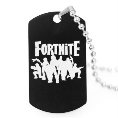 

For-Tnite Stainless Steel Necklace Cool Pendant Fans Favorite Gamer Gifts for Teen Adults