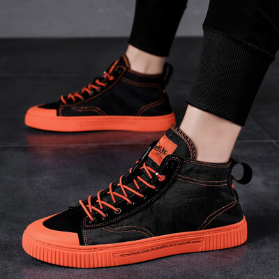 

Mens Shoes In Autumn All-round Casual High-rise Canvas Board Shoes All-round Sports Student Tide Shoes