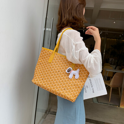 

Star Same Dog Tooth Special Bag Large Capacity Shopping Bag Womens Cabbage Basket Bag Hand-held Water Bucket