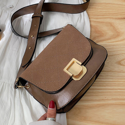 

Retro buckle saddle bag woman 2019 new small bag leisure 100 lap broadband oblique span package single shoulder bag