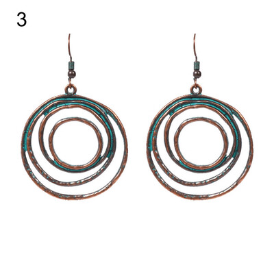 

Vintage Hollow Spiral Circle Charm Women Hook Earrings Banquet Jewelry Gift