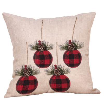 

Tailored Christmas Pillow Case Glitter Cotton Linen Sofa Throw Cushion Cover Home Decor