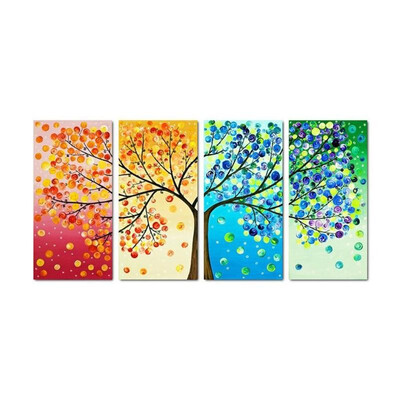 

Colorful Tree 5D DIY Full Drill Diamond Painting 4-pictures Combination Kit