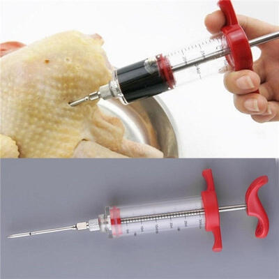 

BBQ Kitchen Tool Cook Meat Marinade Injector Flavor Syringe For Poultry Turkey
