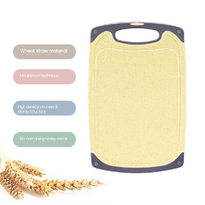 

Kitchen Cutting Board Natural Wheat Straw Non-slip Vegetables Fruit Chopping Board Dishwasher Safe