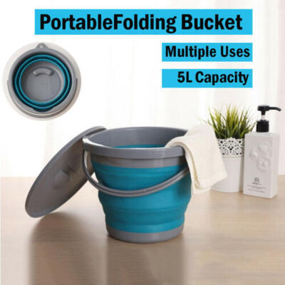 

Folding Silicone Bucket Outdoor Foldable Pail Storage Collapsible Barrel Fishing