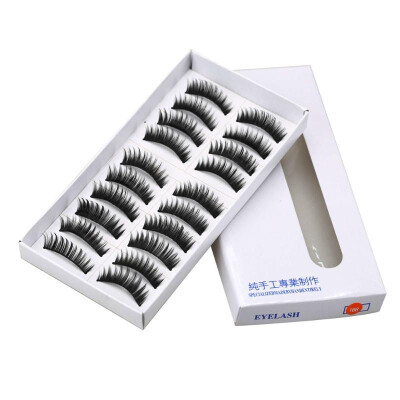 

10 Pairs of Professional Makeup Hand-Made Party False Eyelashes Eye Lashes