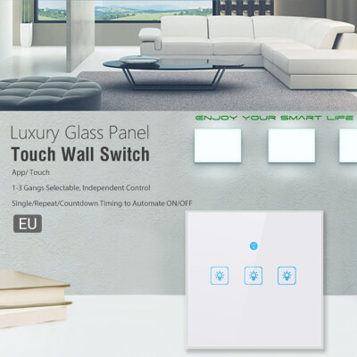 

〖Follure〗EU Smart WiFi Three Way Button Switch For Amazon AlexaGoogle Home App Control