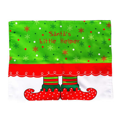 

Santas Little Helper Printing Table Placemat Christmas Desktop Decoration