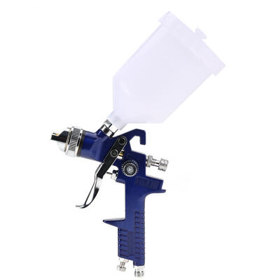 

Greensen 1 set 14mm Nozzle 600ml Gravity Type Pneumatic Spray Gun Pressure Gauge Oil&Water Filter