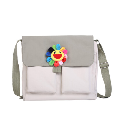 

Canvas bag lady oblique Bag Lady Baitiens bag lady Korean version high school students shoulder bag former Japanese Department