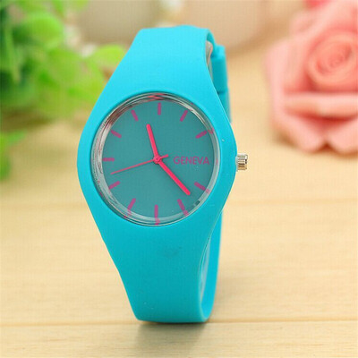 

Geneva watch thin section jelly watch sports watch candy color silicone strap Europe&the United States explosion models