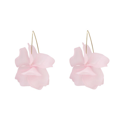 

2019 New arrival Fashion colorful Resin Flower Long Earrings Bohemia Handmade Petal Dangle Earrings For Women ZA Jewelry Gift
