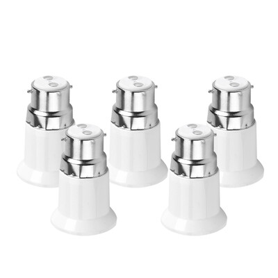 

Greensen 5pcs B22 Male to E27 Female Socket Base Bulb Adapter Converter Lamp Holders