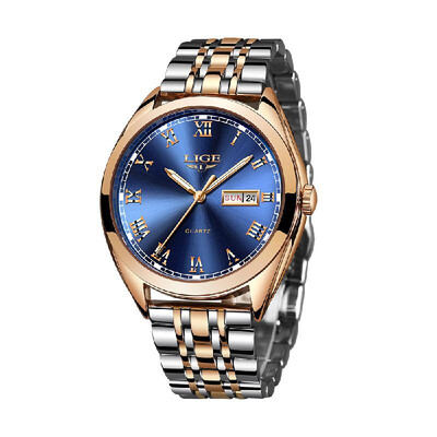 

LIGE 9904 Quartz Watch Men Top Brand Fashion Chronograph Male Stainless Steel Waterproof Business Men Wristwatch Relogio Masculino