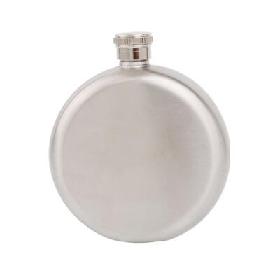 

5oz Flagon Hip Flask Alcohol Whiskey Wine Pot Scotch Flask Stainless Steel Folding Cup Leak Proof Barware Round Shape