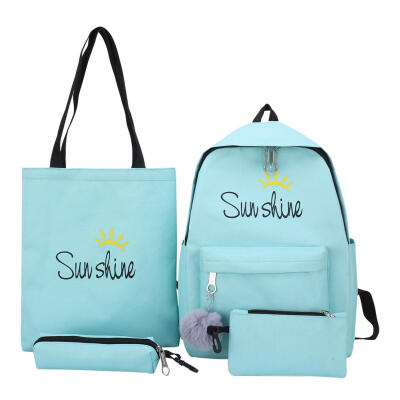 

4pcsset Composite Bags Women Letter Print Shoulder Bags Clutch Backpacks