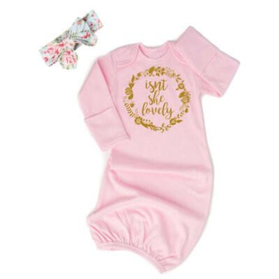 

Infant Baby Girl Cotton Blanket Swaddle Wrap Sleepsack Sleeping BagHeadband Set