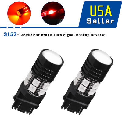 

4x Red 3157 3156 12SMD High Power Backup Reverse Tail Brake LED Light Bulbs 12V