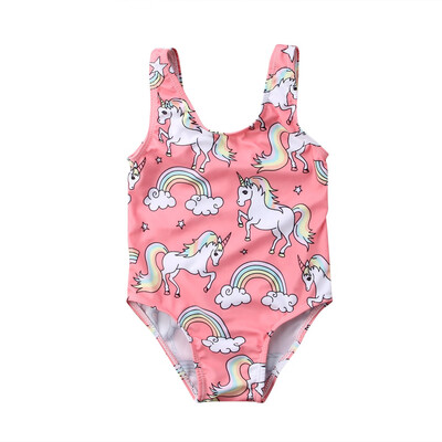 

Newborn Baby Girl Swimsuit Unicorn Swimwear Swimming One-piece Bikini Costume