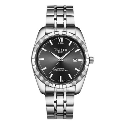 

Mens&womens casual calendar watch luminous waterproof business couple steel belt watch custom