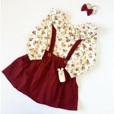 

Toddler Kid Baby Girls T-shirt TopsSkirt Pageant Dress Outfits Clothes 2PCS Set