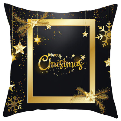 

Tailored Merry Christmas Short Plush Pillowcase Sofa Pad Set Home Decoration 18x18 Inch