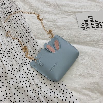 

Ins rabbit ears one shoulder Joker mini mobile phone bag Korean version of the slung small bag female 2019 on the new chain bag