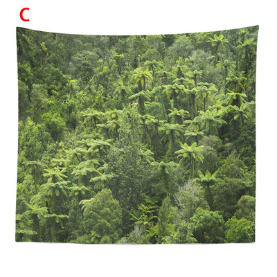 

Toponeto Misty Forest Tapestry Wall Hanging Nature Landscape Tapestry Sunshine Through Tree Tapestries for Bedroom Living Room
