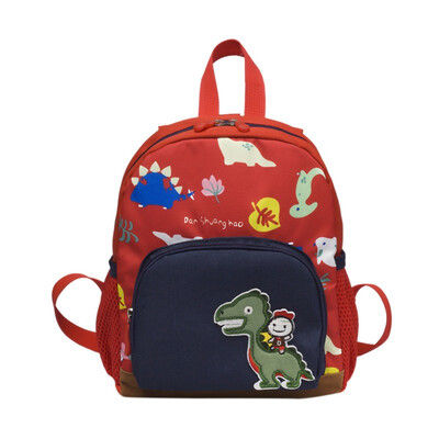 

Cute Baby casual shoulder teenager fashion Boy Girl Cartoon Dinosaur Backpacks Toddler Canvas Preschool Anti-lost Bags