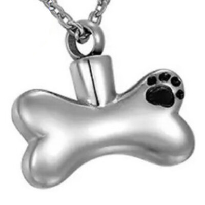 

Pet Dog Cat Necklace for Ashes Dog Paw Heart Memorial Keepsake Pendant Necklace Jewelry Always in my heart