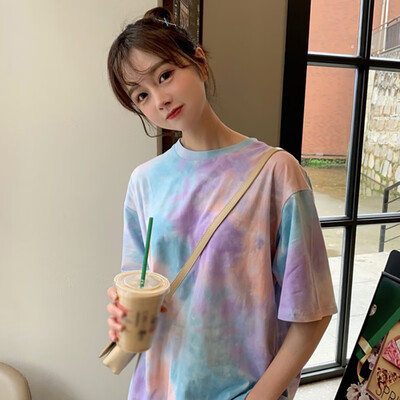 

Womens Fashion Round Neck Printed Short Sleeve Pullover Hip Hop T-Shirt
