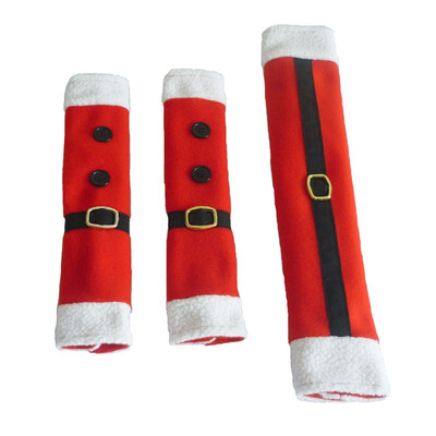 

3pcsset Christmas Decoration Kitchen Refrigerator Microwave Oven Door Handle Knob Cloth Covers