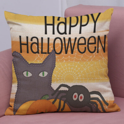 

〖Follure〗Happy Halloween Linen Throw Pillow Case Cushion Cover Home Sofa Decor New A