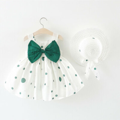 

Baby Girl Floral Summer Dress Newborn Toddler Bow-knot Wedding Party Sundress