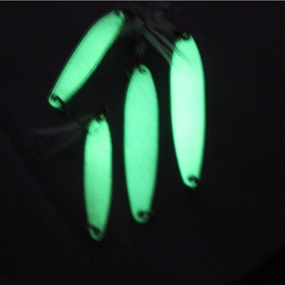 

Lixada 4pcs Metal Night Fishing Lure Hard Baits Noctilucent Luminous Sequins with FeatherTreble Hook 571013g