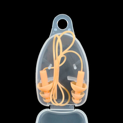 

Reusable Silicone String Ear Plugs suit SleepingSnoringSwimmingWorkTravel 2 Pcs