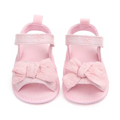 

Summer Baby Girl Cute Sandals Soft Sole Anti-slip Bow-knot Crib Shoes First Walkers Walking Shoes