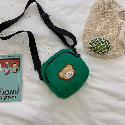

Cute bag student Korean version of the messy ugly cute package ins female net red packet canvas bag Messenger bag small