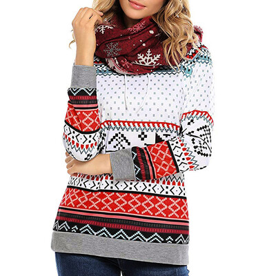 

Starmoon Womens Christmas Printed Hoodies Sweatshirt Xmas Ladies Tops Jumper Pullover