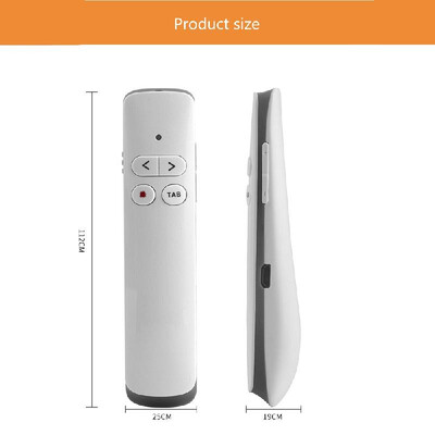 

PP924 Wireless Presenter PPT Flip Pen Present Pointer Rechargeable 50m Remote Control Slide Advancer Laser Pointer for School Buis