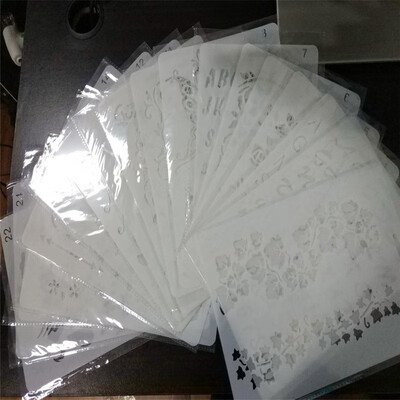 

PH PANDAHALL 18 Pcs Plastic Drawing Stencil Scale Template sets Hollow Hand Accounts Ruler Templat