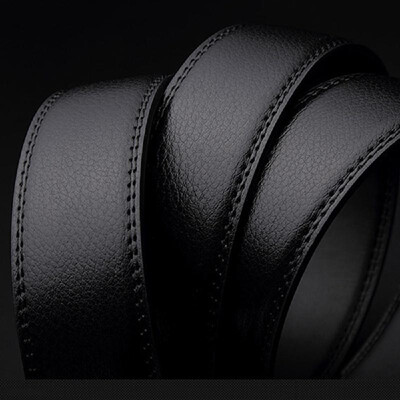 

Fashion Modern Design Leather Strap Belt Business Casual Zinc Alloy Automatic Right Angle Pattern Buckle Male Trousers Leisure Wai