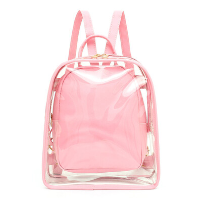 

Tailored Womens Clear Plastic See Through Security Transparent Backpack Bag Travel Bag