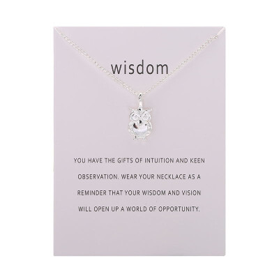 

Fashion Jewelry Hot New Arrived Wisdom Owl Pendant Necklace For Women Gift