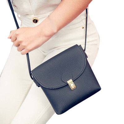 

Tailored Fashion Women Leather Plug Lock Handbag Cross Body Shoulder Messenger Bag BK