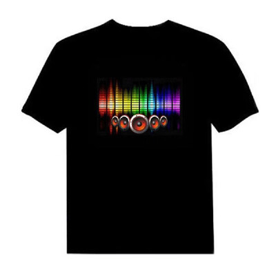 

LED T-shirt Voice-activated Flash for Man&Woman Party Rock Disco Night Club