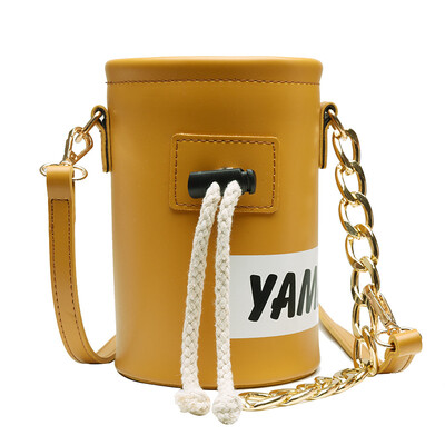 

Ins super fire diagonal cross fairy chain bucket bag handbag bag female 2019 bag cover new chi shoulder Messenger bag