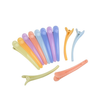 

〖Follure〗12 Pcs Multicolor Plastic Duck Teeth Hair Clips Hairdressing Salon Hairpins Non